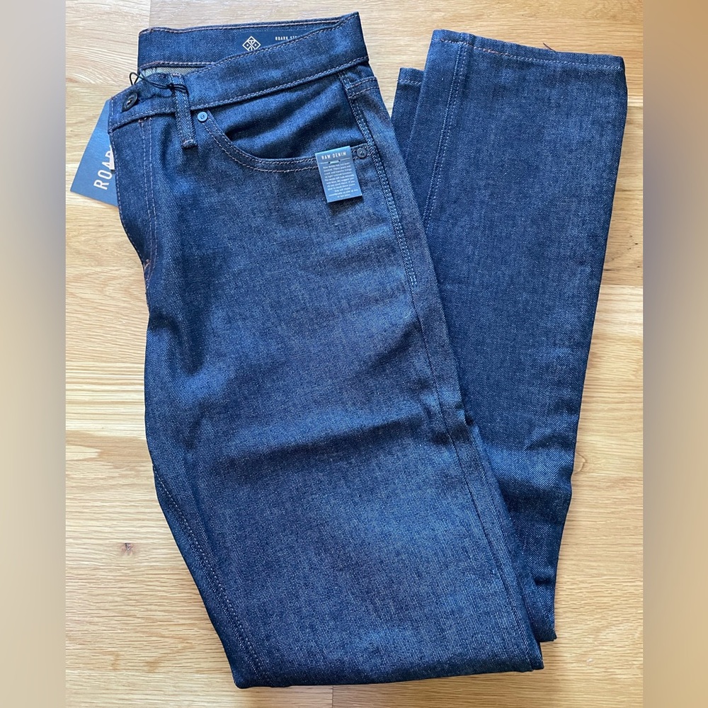 NWT Men’s Roark Highway 128 Raw Denim Straight Fit Jeans, 30 x 32